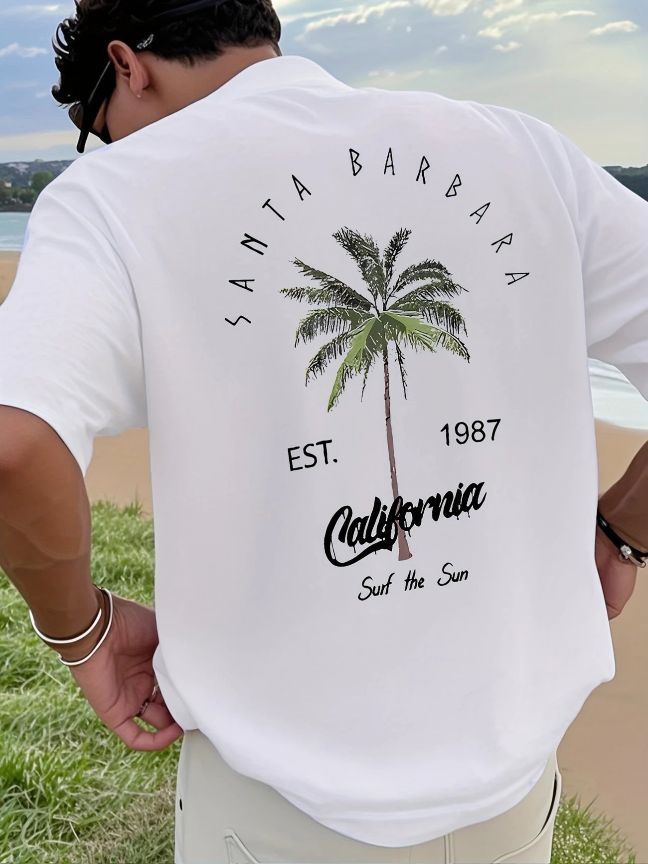 Santa Barbara™ – T-Shirt Palma Grafica Estiva