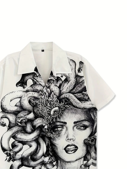 Ares™ – Camicia Estiva con Stampa Medusa