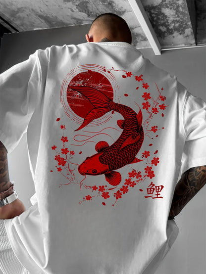 Haruki™ – T-shirt Oversize Koi e Sakura