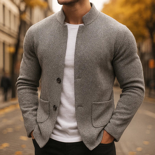 MERIDIAN™ | STRICK BLAZER MIT STEHKRAGEN