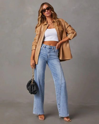 Delia™ | Essential Denim Straight-Cut Jeans