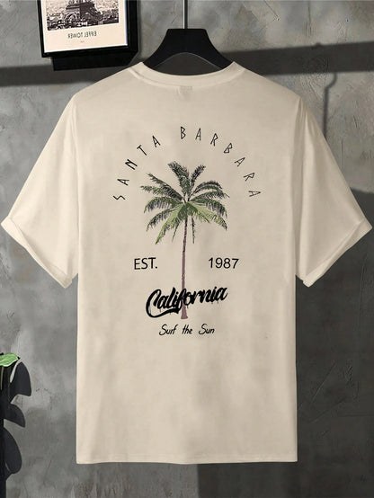 Santa Barbara™ – T-Shirt Palma Grafica Estiva