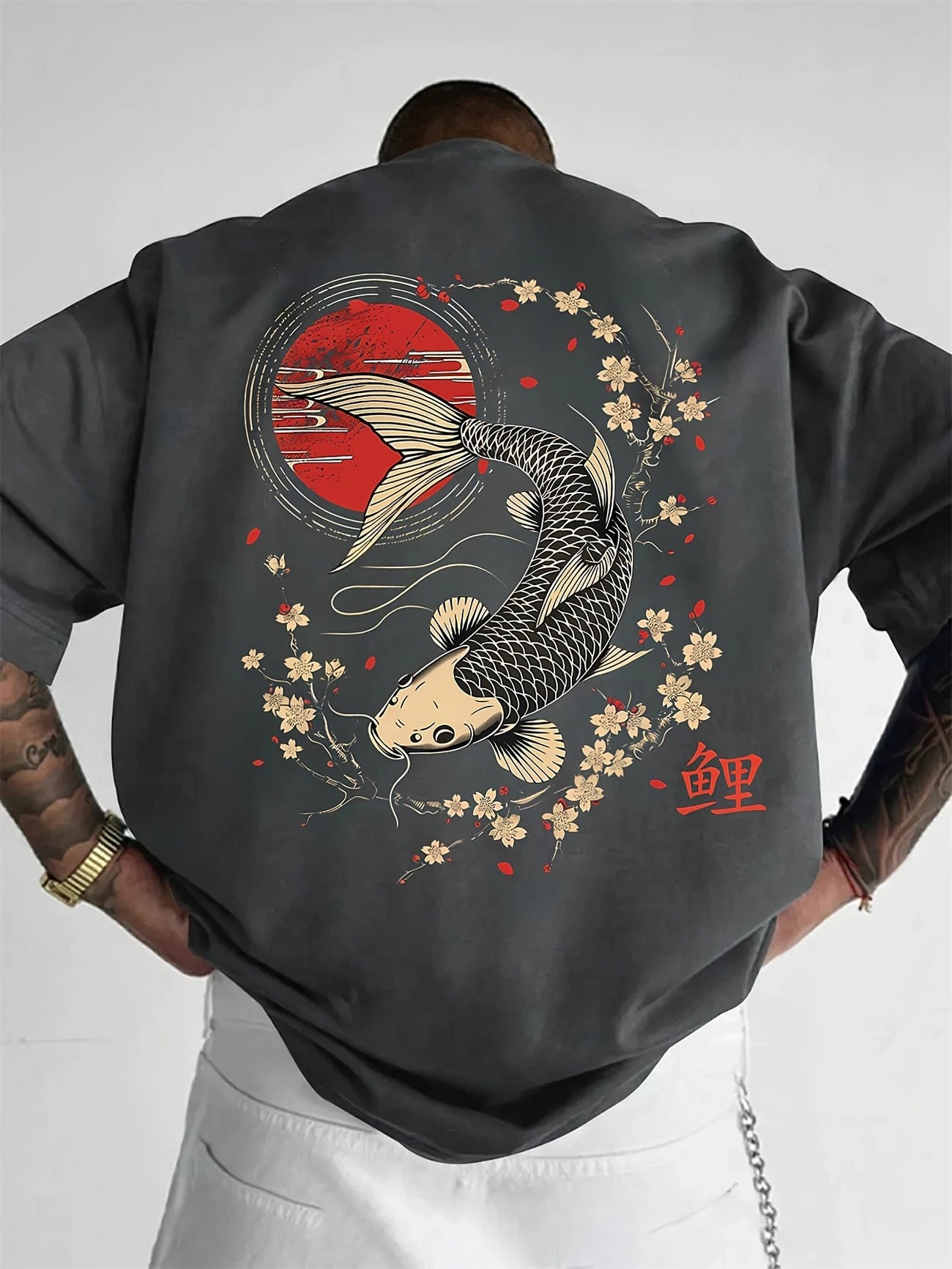 Haruki™ – T-shirt Oversize Koi e Sakura