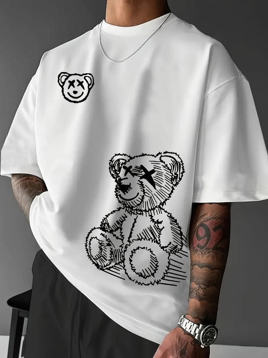 Daisuke™ – T-Shirt Oversize con Orso Stilizzato
