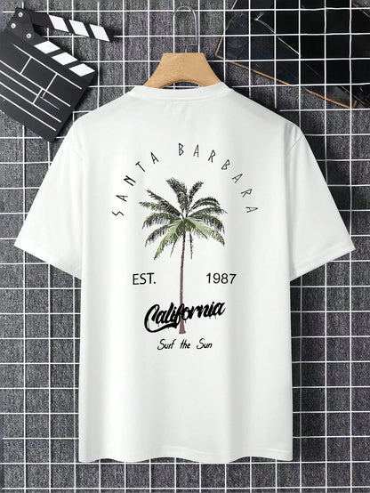 Santa Barbara™ – T-Shirt Palma Grafica Estiva