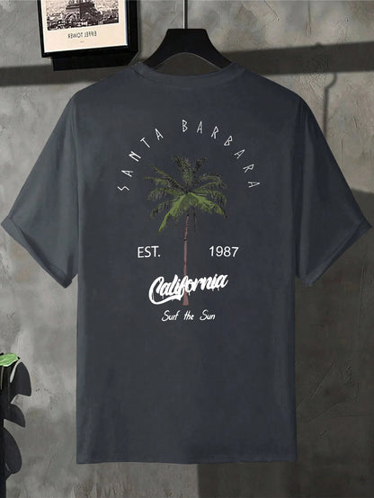 Santa Barbara™ – T-Shirt Palma Grafica Estiva