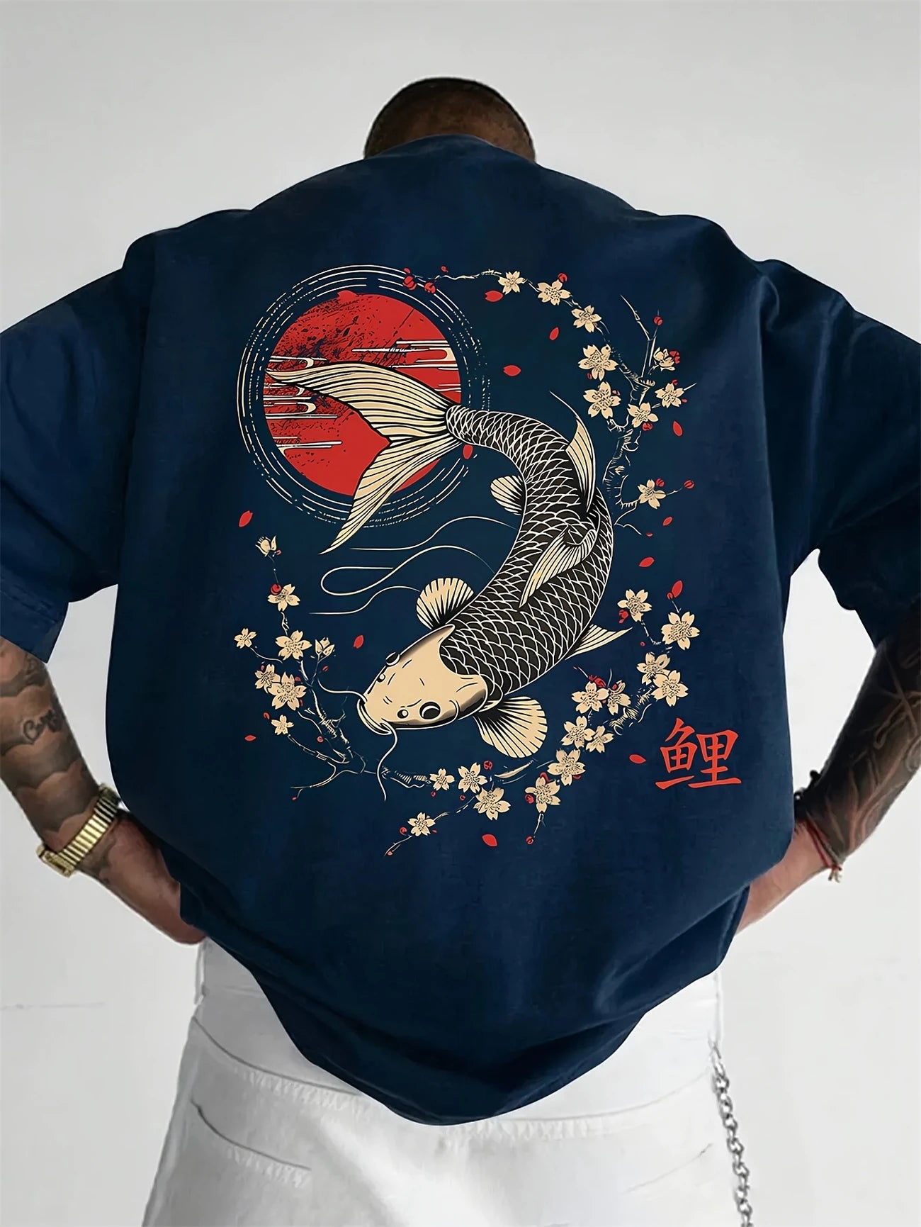 Haruki™ – T-shirt Oversize Koi e Sakura