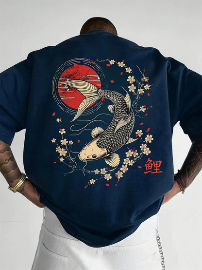 Haruki™ – T-shirt Oversize Koi e Sakura