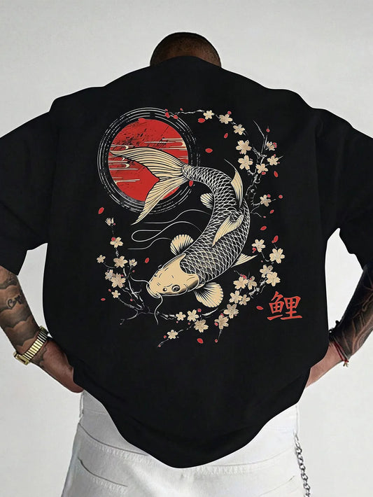 Haruki™ – T-shirt Oversize Koi e Sakura