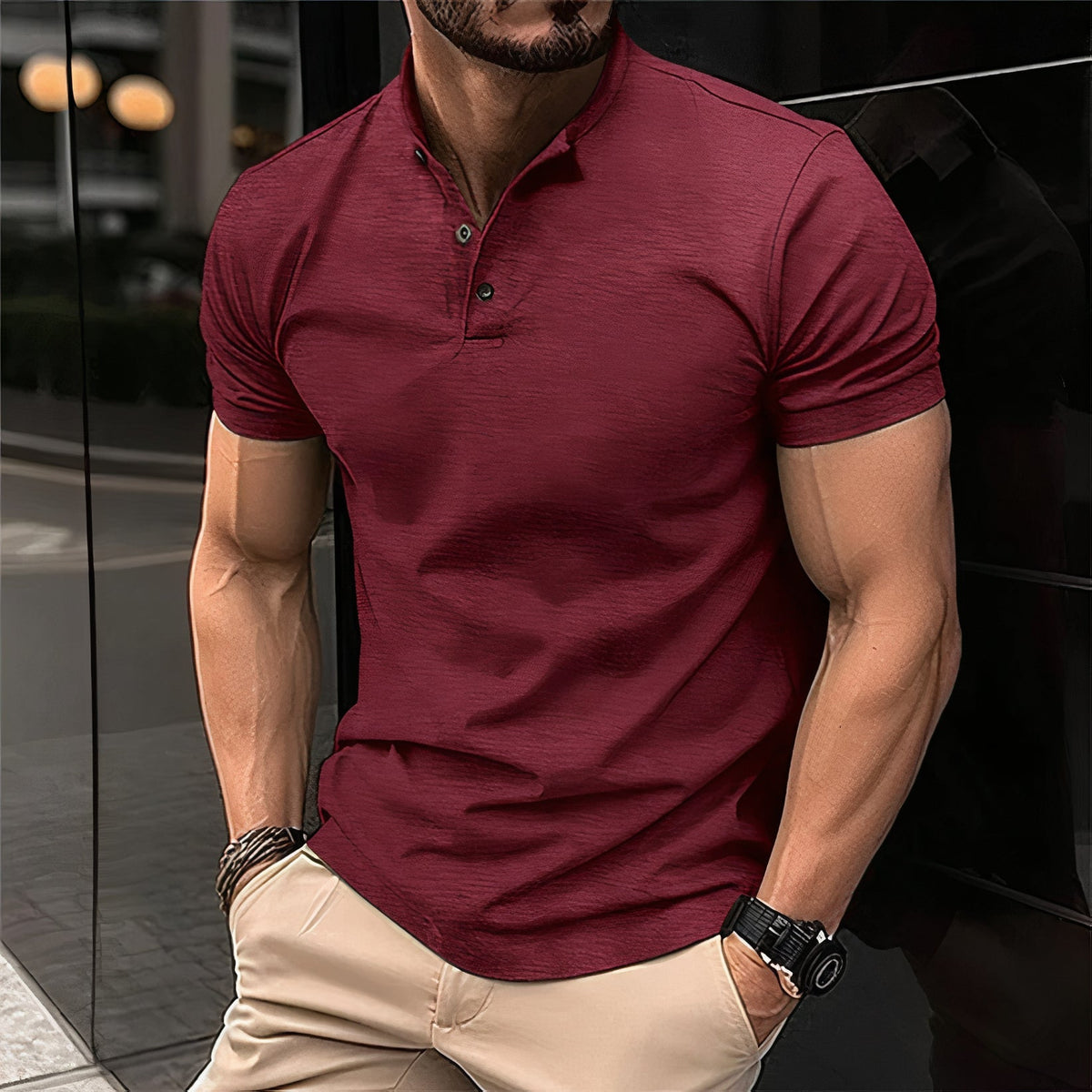 Lorenzo™ Polo Ohne Kragen