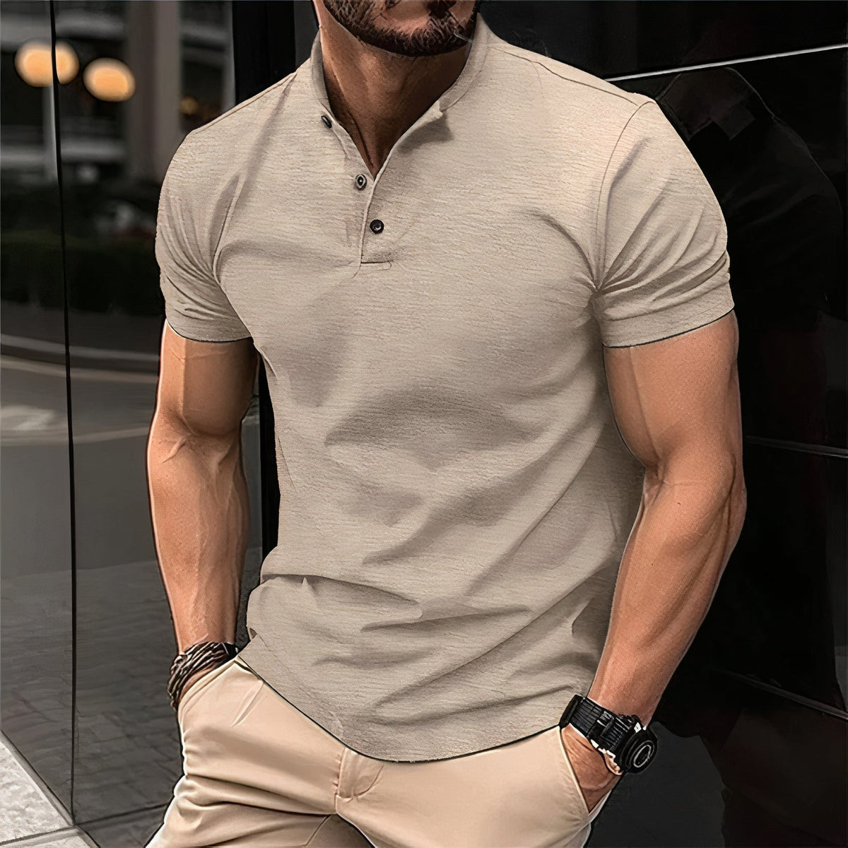Lorenzo™ Polo Ohne Kragen