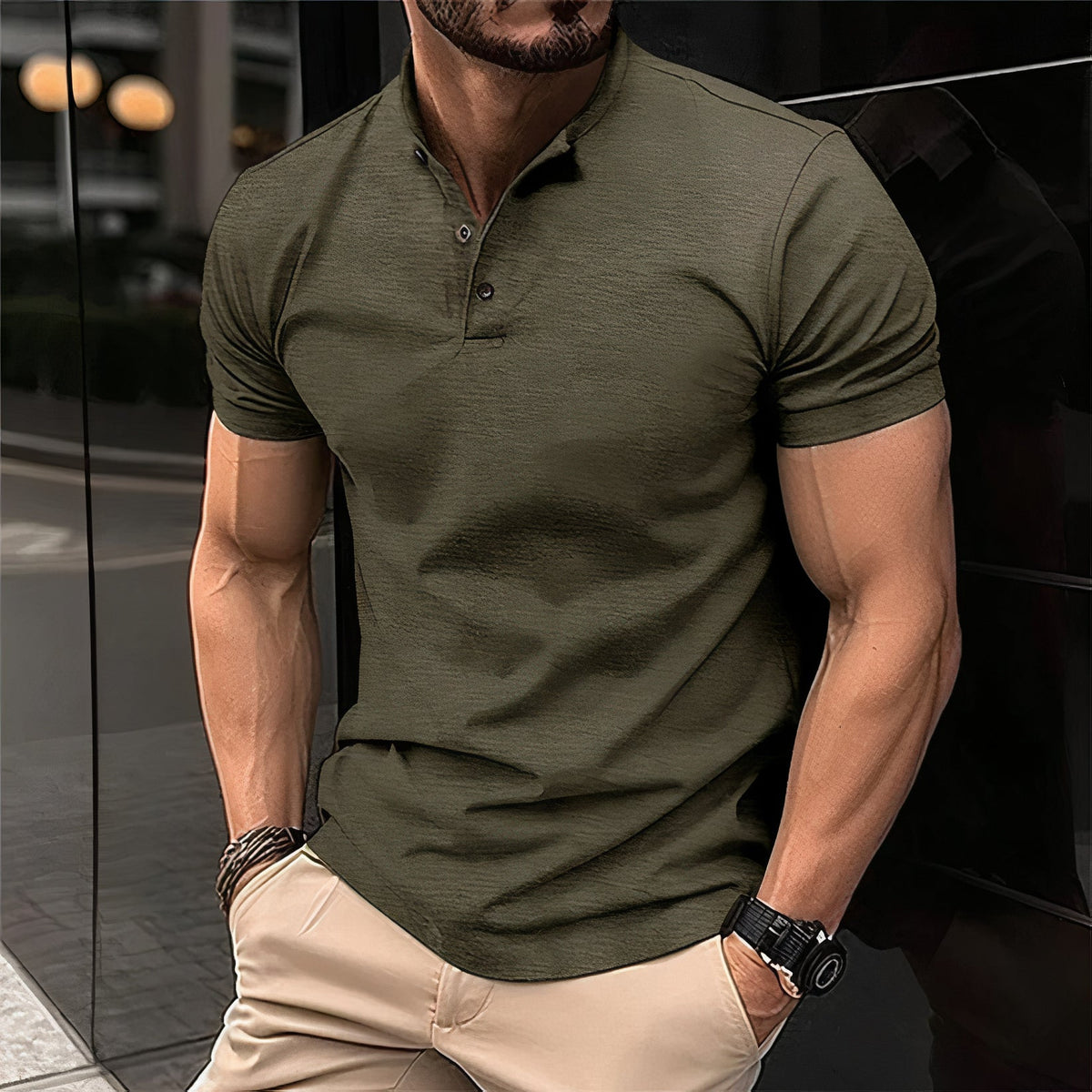 Lorenzo™ Polo Ohne Kragen