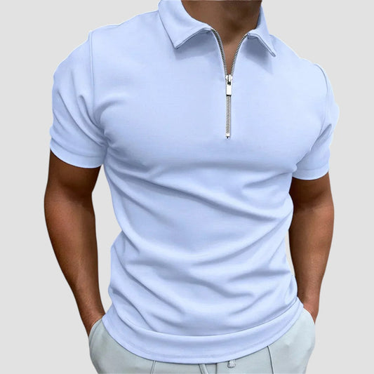 DAVIDE | POLO CON ZIP E COLLO CLASSICO