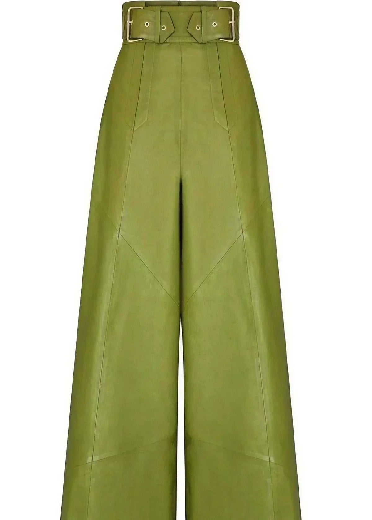 Sophia™ | High-Waisted PU-Lederhose mit Weitem Bein
