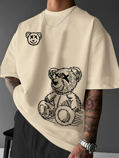 Daisuke™ – T-Shirt Oversize con Orso Stilizzato