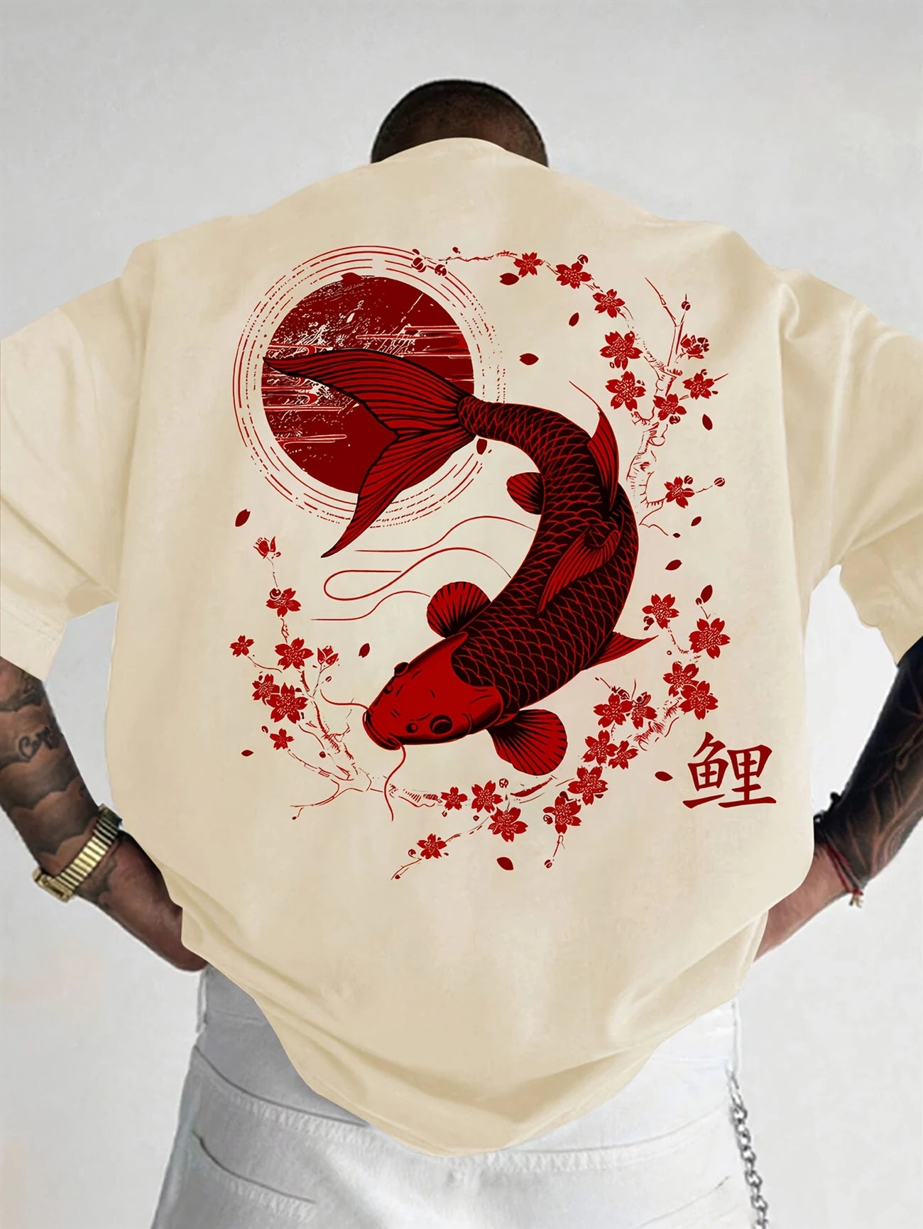 Haruki™ – T-shirt Oversize Koi e Sakura