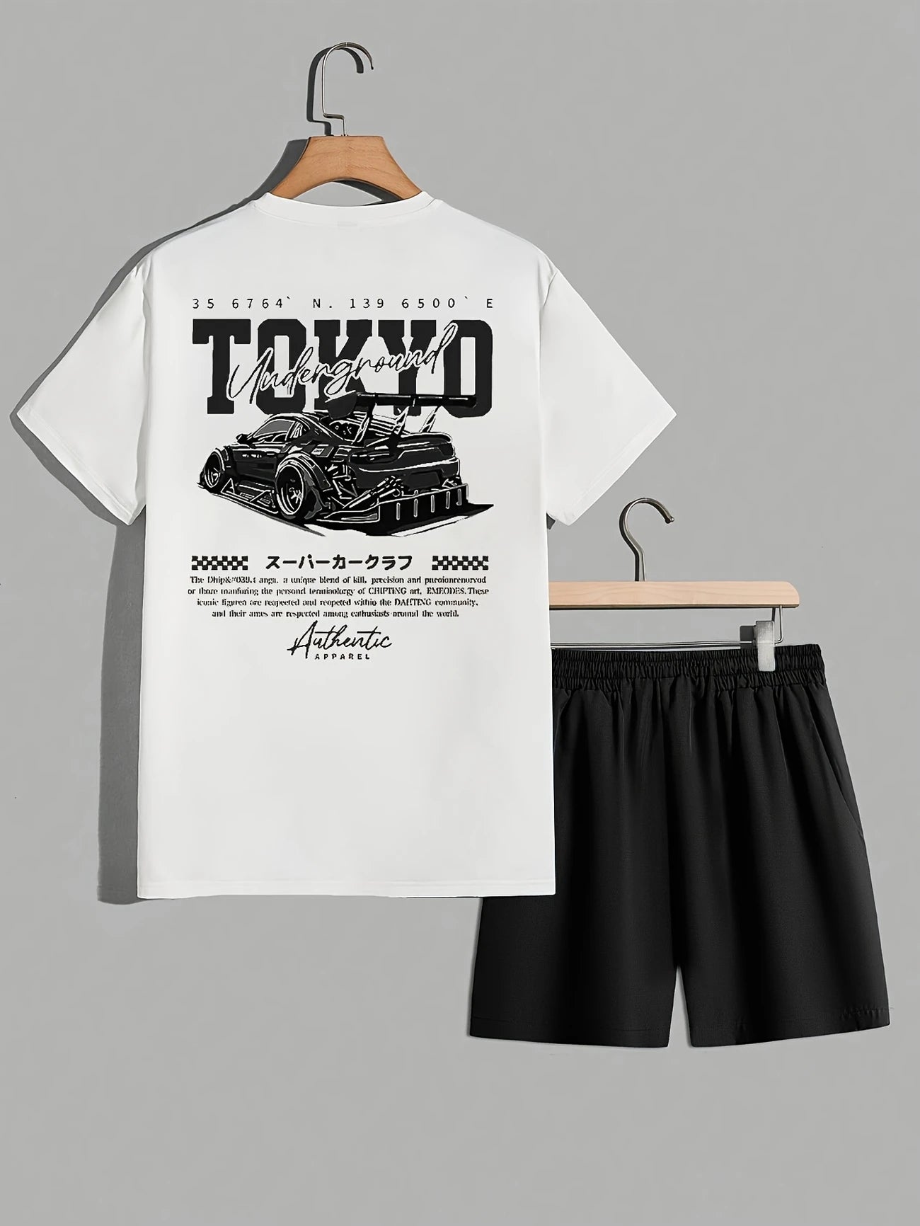 TokyoSet™ – Completo Estivo con Stampa Tokyo e Pantaloncini a Tinta Unita