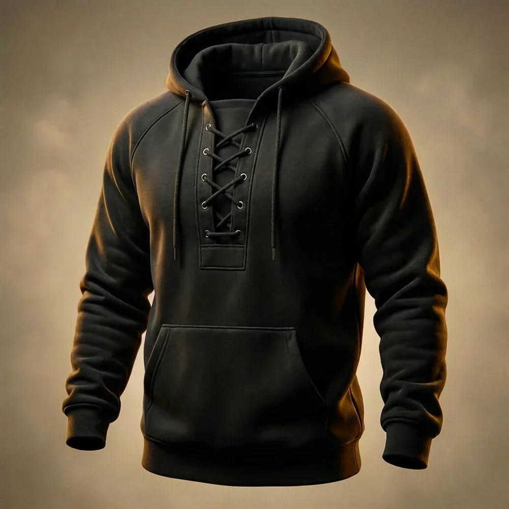 TANNER™ | PREMIUM BAUMWOLL LACE-UP HOODIE