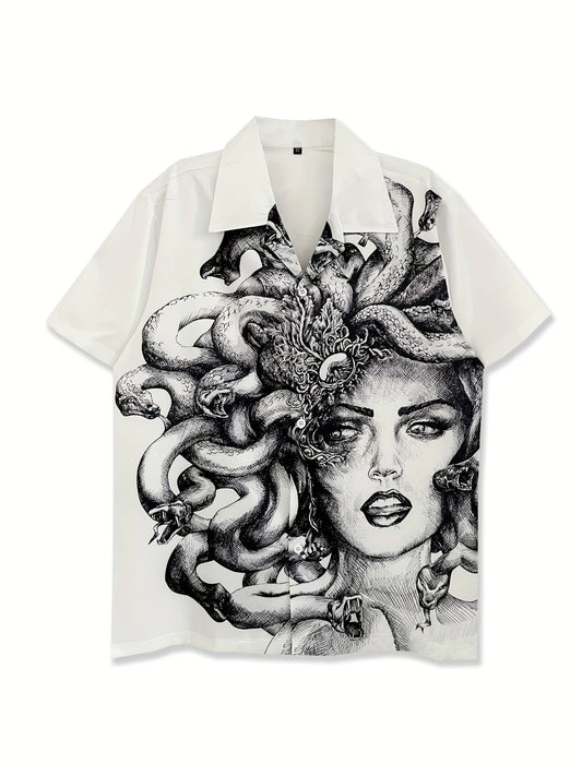 Ares™ – Camicia Estiva con Stampa Medusa