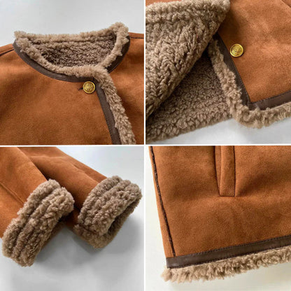 Rosalie™ | Schafsleder Knopfjacke