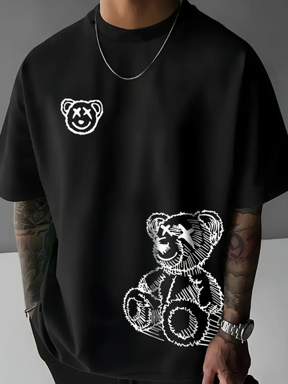 Daisuke™ – T-Shirt Oversize con Orso Stilizzato