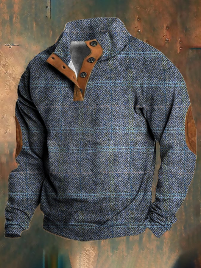 Max™ - Retro Plaid Herren Sweatshirt