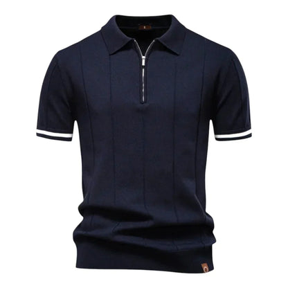 AURELIO™ | STRICK POLO MIT ZIPKRAGEN