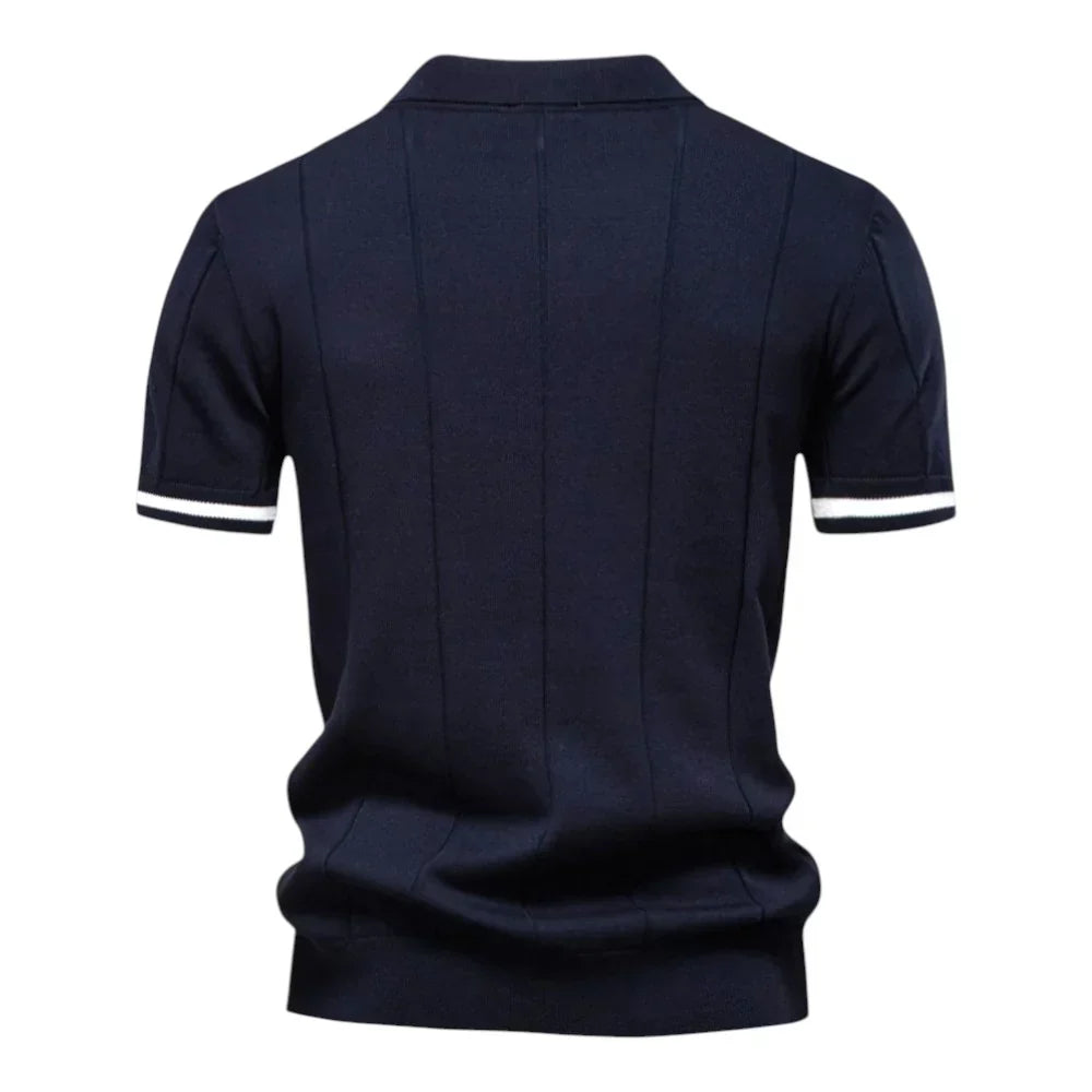 AURELIO™ | STRICK POLO MIT ZIPKRAGEN