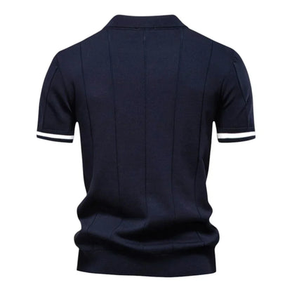 AURELIO™ | STRICK POLO MIT ZIPKRAGEN