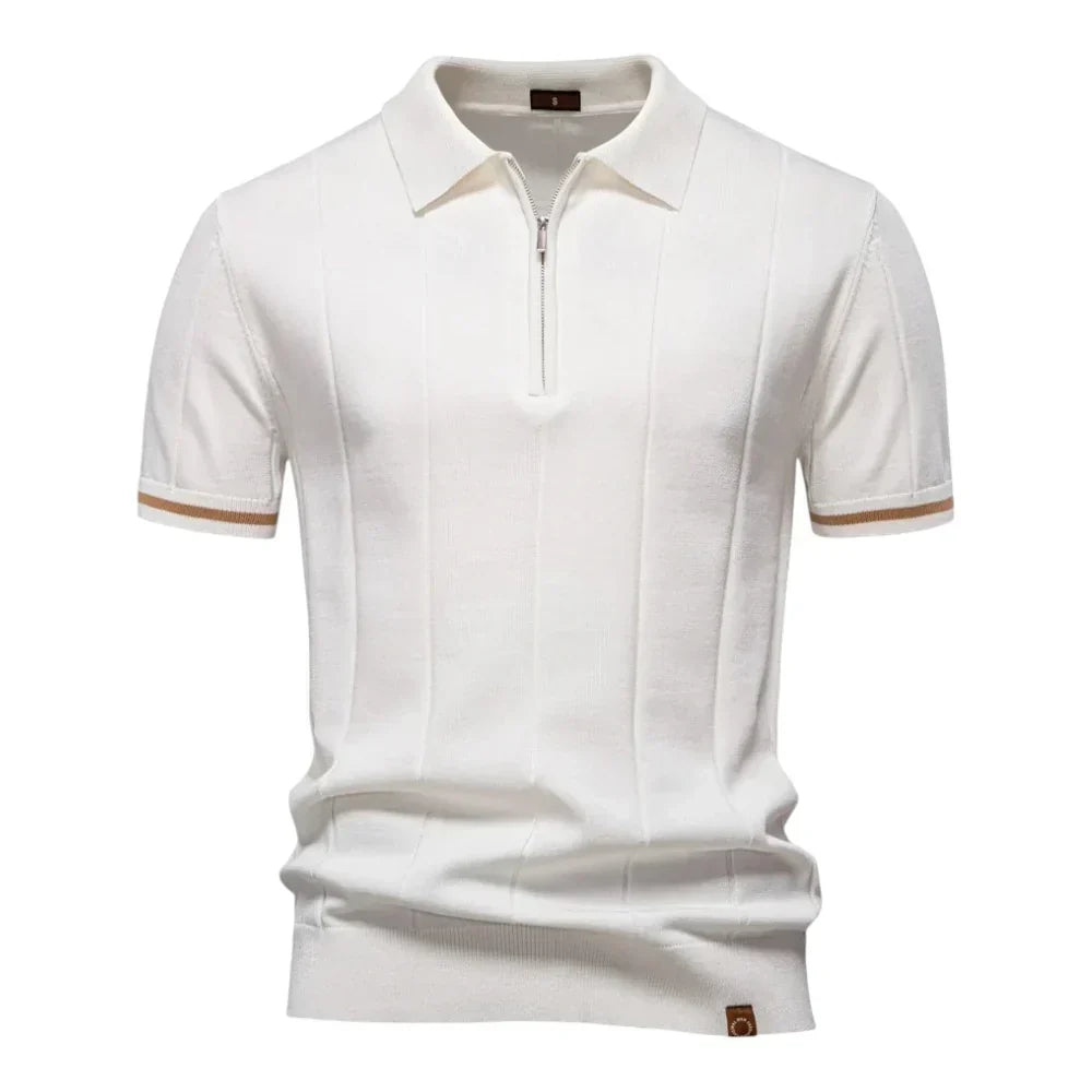 AURELIO™ | STRICK POLO MIT ZIPKRAGEN