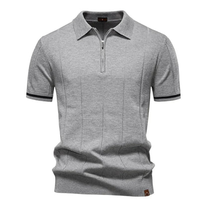 AURELIO™ | STRICK POLO MIT ZIPKRAGEN