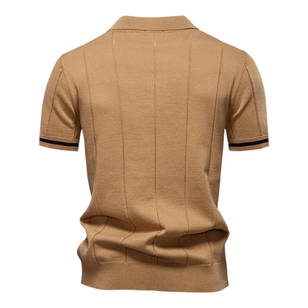 AURELIO™ | STRICK POLO MIT ZIPKRAGEN
