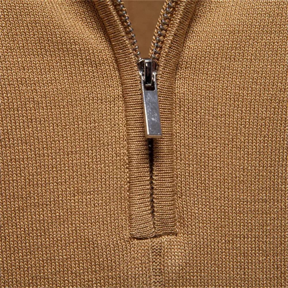 AURELIO™ | STRICK POLO MIT ZIPKRAGEN