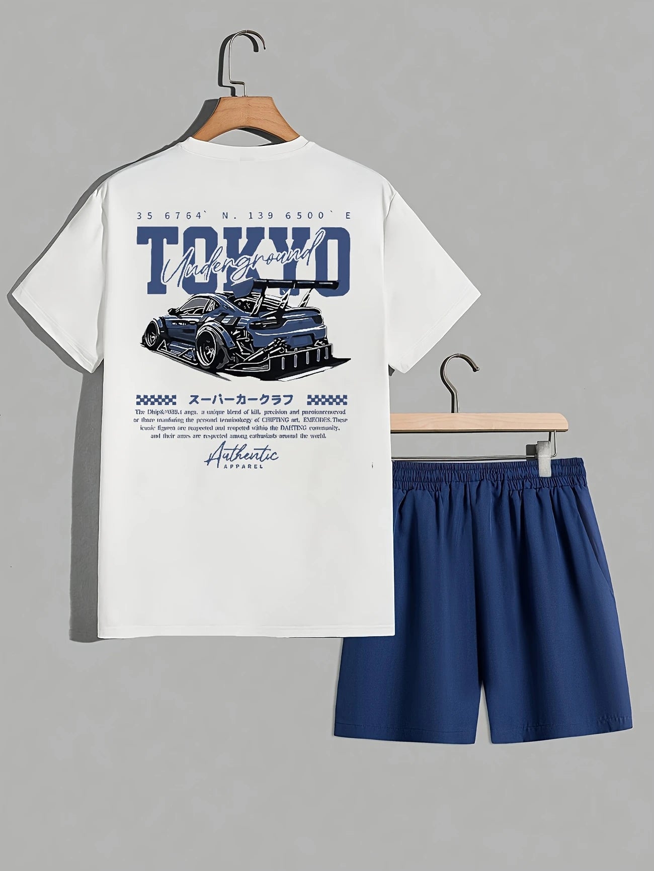 TokyoSet™ – Completo Estivo con Stampa Tokyo e Pantaloncini a Tinta Unita
