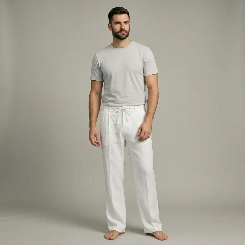 PIETER™ | Leinenhose in einfarbigem, leichtem Design