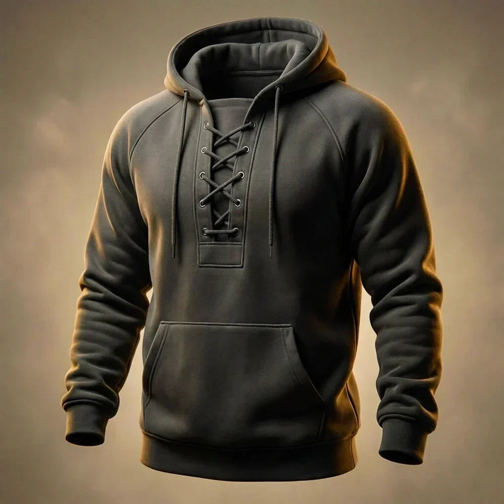 TANNER™ | PREMIUM BAUMWOLL LACE-UP HOODIE