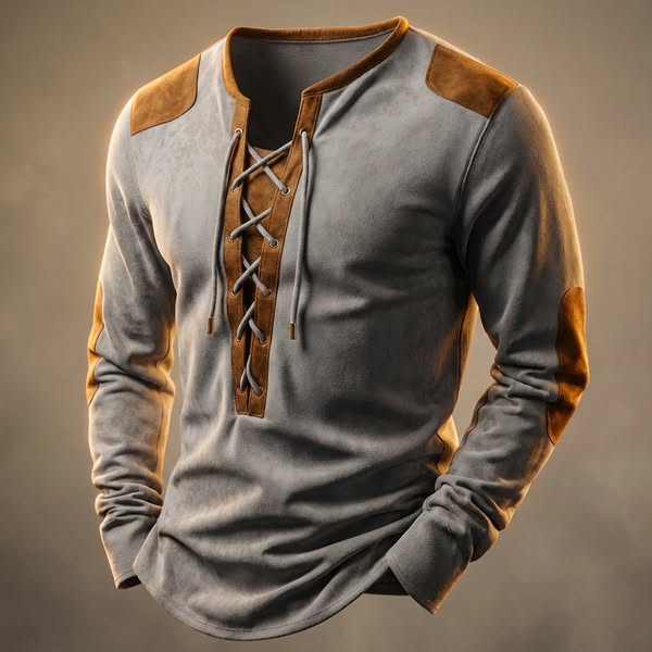 VELMONT™ | HENLEY SHIRT IN WILDLEDER-OPTIK