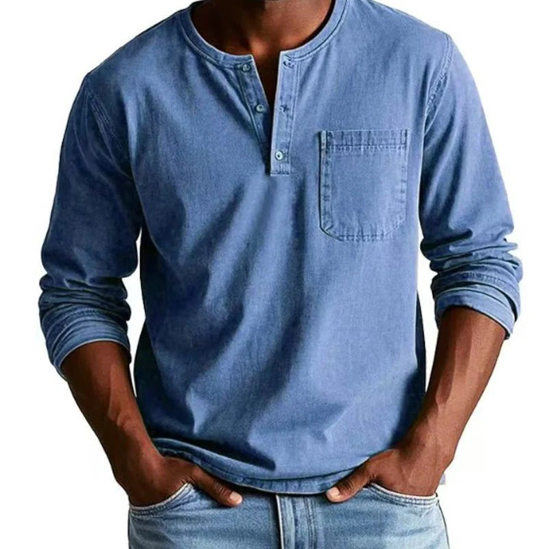 VINTARO™ | RETRO DENIM LANGARMHEMD